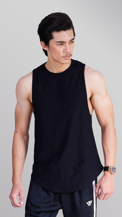 Cotton Black Tank Top