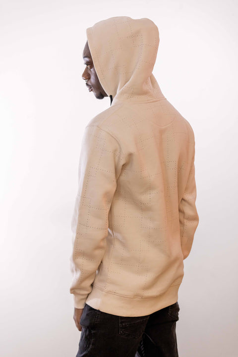 Cream Pattern Hoodie